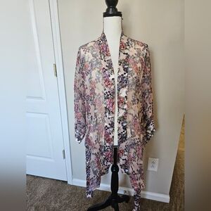 Vintage Victoria's Secret Floral Robe - Pink and Purple
